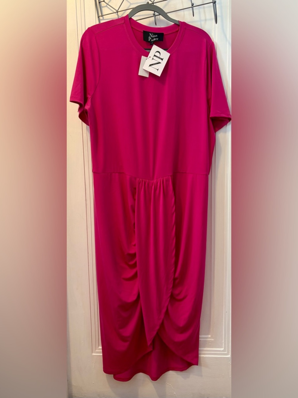Vibrant Fuchsia Drape Skirt